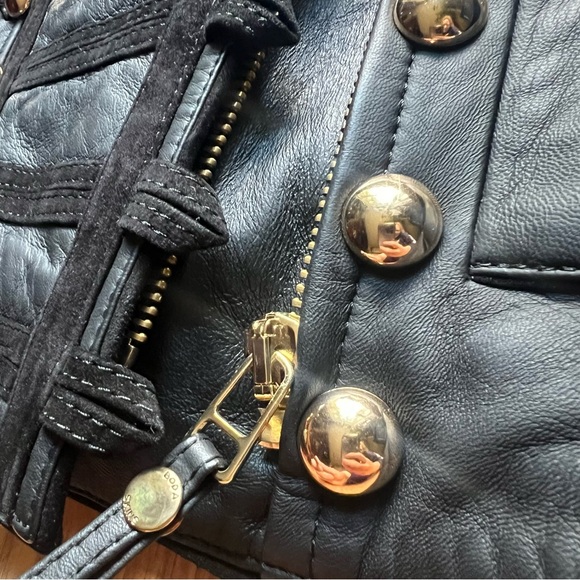 Boda Skins Black Napa Sheep leather Napoleon V2 biker jacket - Picture 10 of 15